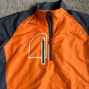 Sunice Golf Pullover Q-Zip Rain Jacket X20CT Sport NFL Alumni Orange L Football